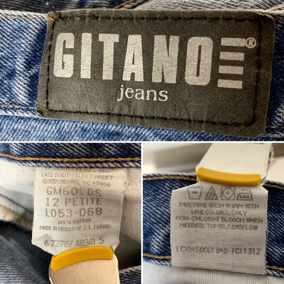 Vintage 80s Gitano Stonewash Blue Jeans High Waist Tapered Leg 12 Petite 30"x28" - Picture 10 of 12
